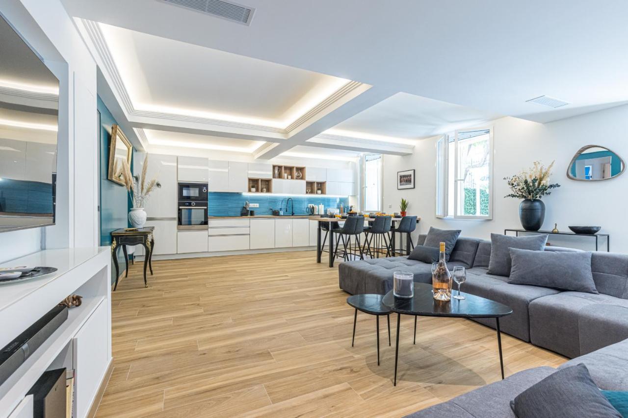 Luxury 3 Bdr Garden & Parking - Angels' Garden Apartment นีซ ภายนอก รูปภาพ